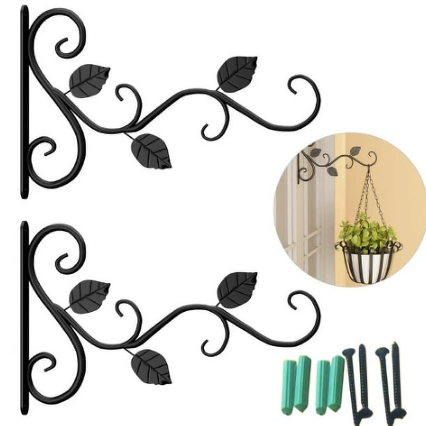 Macetas De Pared, Soporte Para Maceta De Flores Para Colgar En La Pared, Soporte Multifuncional Para Plantas De Hierro Para Campanas De Viento, Jaulas Para Pájaros, Farolillos Cateissary HA039807-01