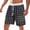 Black, variant on Mens Plaid Bermuda Shorts Plus Size Contrast White Elastic Quickly Dry Drawstring Waist Straight Leg Shorts Side Storage Pockets Lightly Breathable Print Summer Beach Resort Shorts
