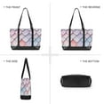 thumbnail image 6 of FORMRS Canvas Laptop Tote Bag for Women with 15.6" Computer Compartments Shoulder Handbag, Pink Art Pattern, 6 of 7