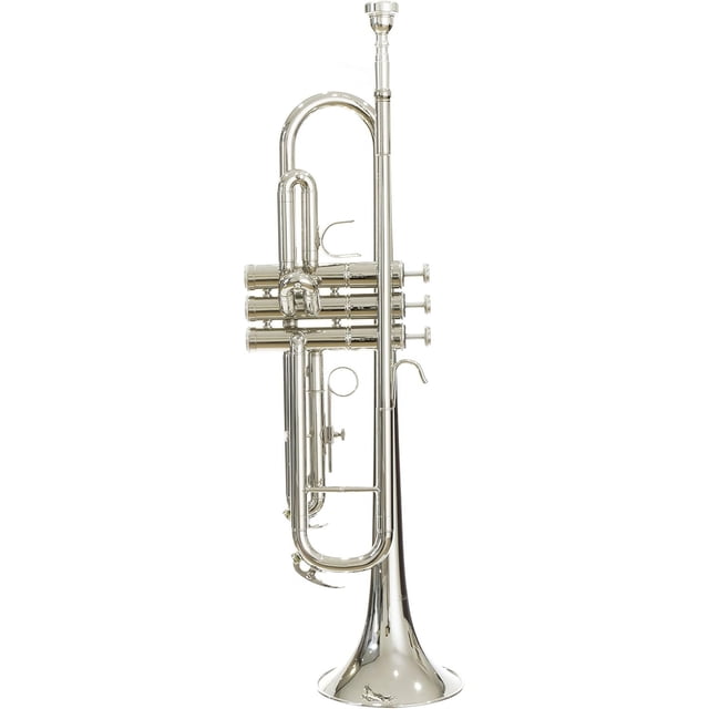 Trompeta Sib Niquelada Doble Llave 3 Pistones Silvertone