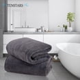 thumbnail image 3 of Toallas de baño TENSTARS Silk con dobladillo de 70 x 140 cm, 2 unidades, color gris oscuro, 3 of 7