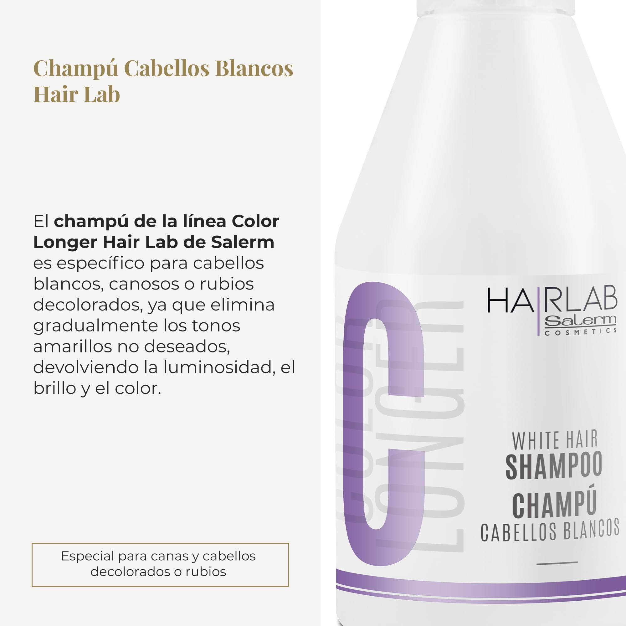 Salerm Cosmetics Hair Lab White Hair Shampoo - 10.6 oz