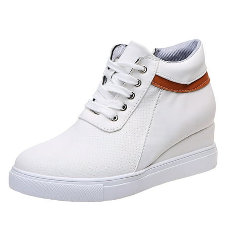 

Takeoutsome Shoes Comfortable Casual Breathable Round Lace Up Toe Pumps Wedges Single Women s Women s Casual Shoes