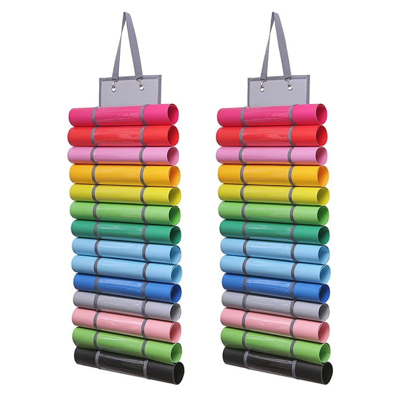 Vinyl Roll Rack, Vinyl Roll Storage Rack Wall Mount 14 Compartments on