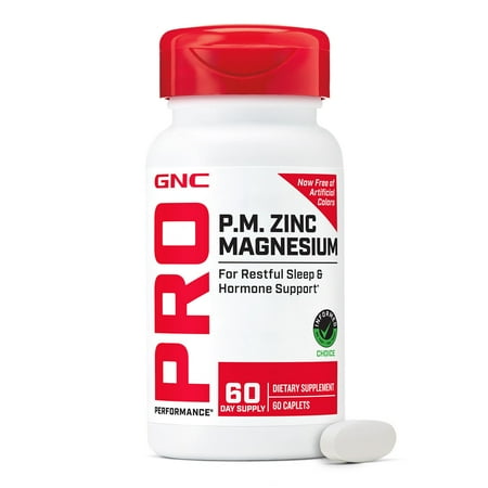 GNC Pro Performance Zinc Magnesium, 60 Tablets, Supports Restful Sleep and Anabolic Support