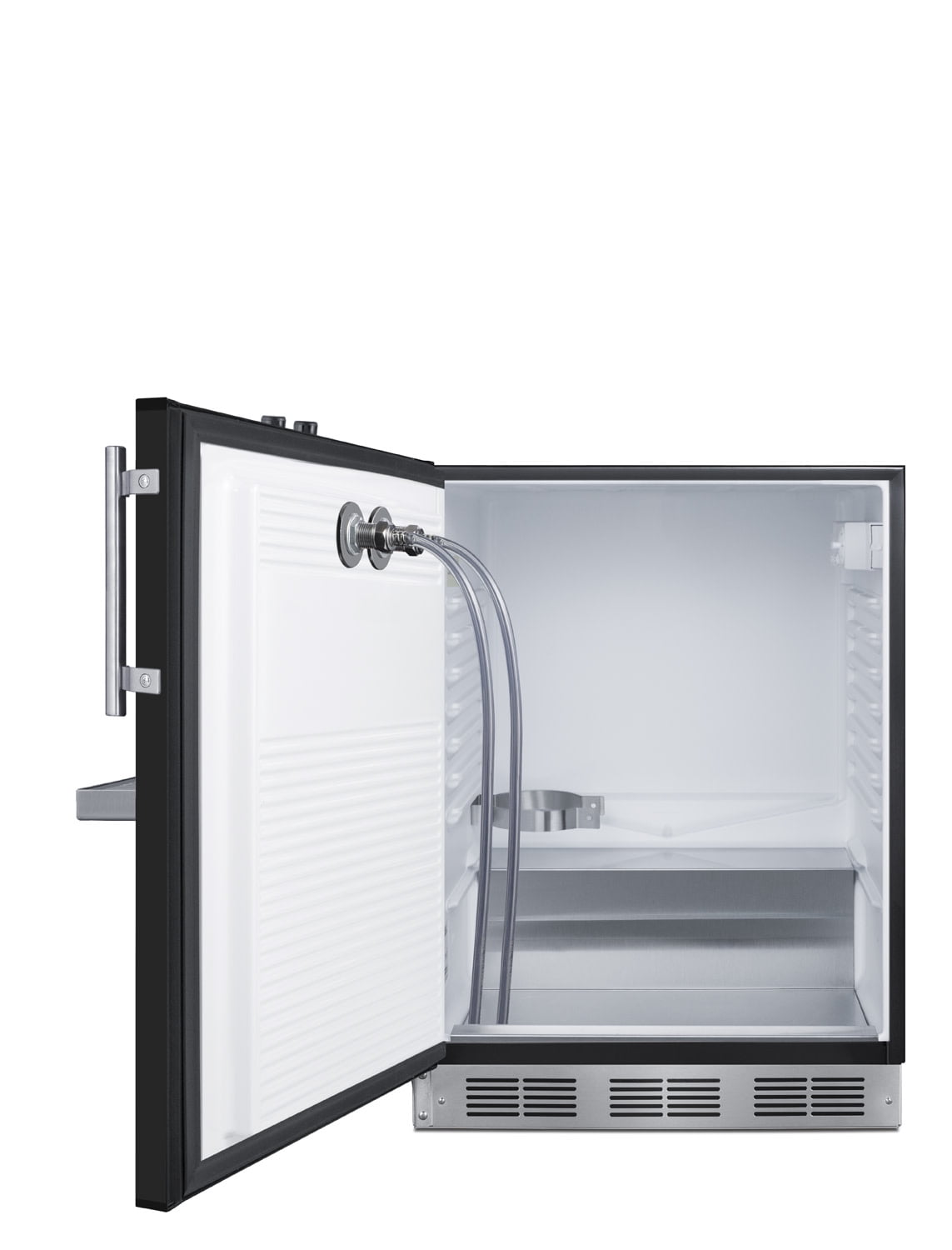 Summit Sbcfrtpadalhd 24" Wide 5.3 Cu. Ft. Built-In Double Tap Kegerator - Stainless Steel
