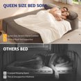 thumbnail image 5 of Miniyam 78.7" Sleeper Sofa Bed, Convertible Corduroy Floor Couch, No Assembly, 3 Pillows, Brown, 5 of 7