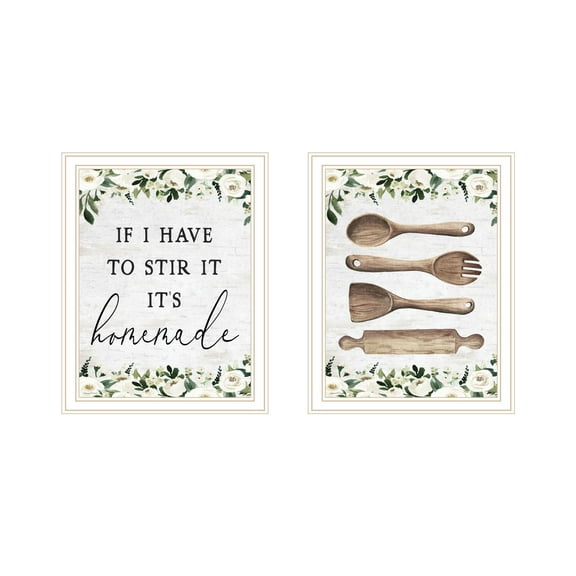 Trendy Decor 4U "Homemade Kitchen" Framed Wall Art for Living Room, Wall Art Print for Home Decor, Bedroom Wall Art by Lettered & Lined