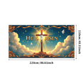 thumbnail image 3 of Easter Celebration He is Risen Cross Banner Background Backdrop Spring Blossoms Dove Eggs Church Decorations Religious Gatherings Spiritual Events, 3 of 4