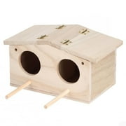 Wooden Bird Small House Wooden Bird Nesting Box Home Garden Decoration Gift