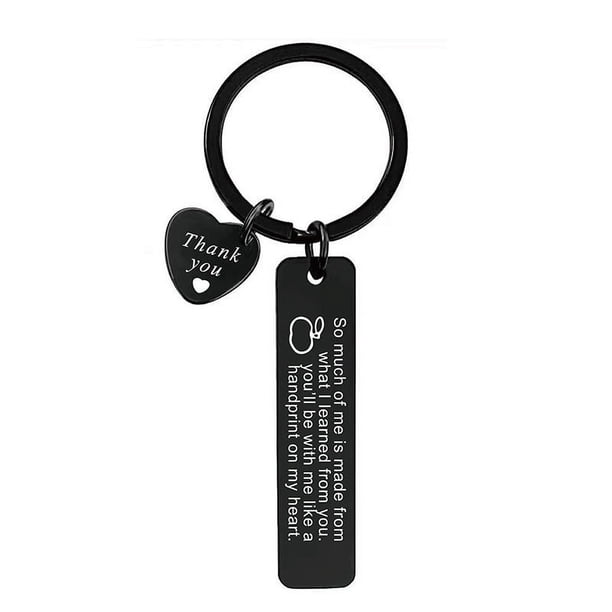 Llavero de agradecimiento al maestro, llavero de acero inoxidable para graduación, día del maestro, graduación, regalo de Acción de Gracias, Navidad