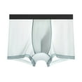 thumbnail image 2 of WIZUTIZ Solid Color Sheer Underwear for Men Fashion Lightweight Stretch Comfy Briefs Soft Breathable Quick Dry Boxer Shorts, 2 of 3