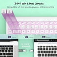 thumbnail image 2 of Slim Rechargeable Wireless Keyboard (White) – Quiet Backlit Keys for Home/Office/Travel (Works with Windows, Mac, PC), 2 of 7