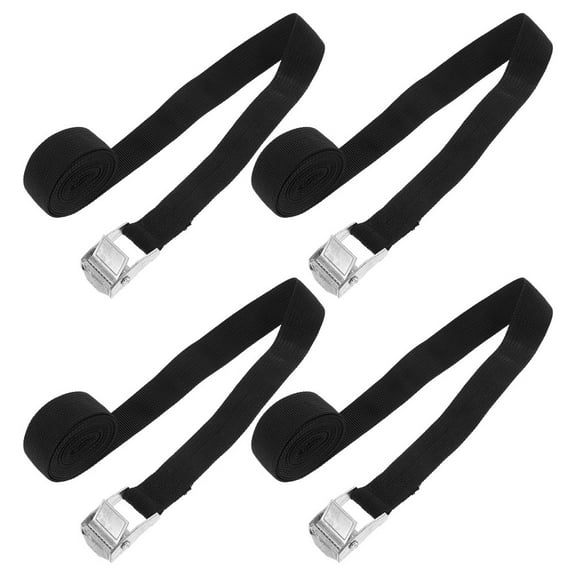Hemoton 4pcs Lashing Straps With Buckles Heavy Duty Adjustable Lashing Straps With Buckles Mini Ratchet Strap For Cargo Trailers And Bikes