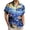 Blue, variant on Mens Palm Tree Hawaiian Tropical Shirts Casual Summer Short Sleeve Button Down Beach Shirt Holiday Vacation Tops Hawaii Party Clothes Blue XL
