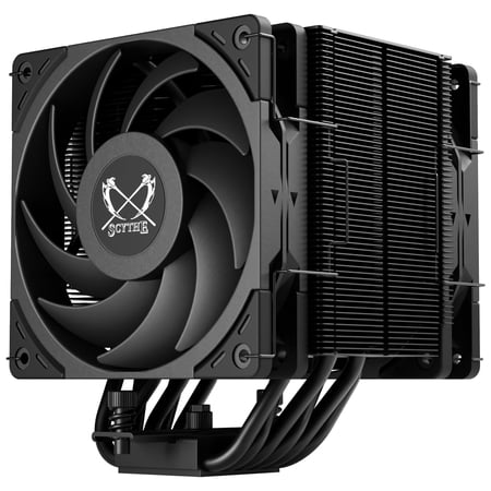 Scythe Mugen 6 Dual Fan Black Edition CPU Air Cooler, Intel LGA1700, LGA1151, AMD AM5, AM4 Support,120mm, Single Tower, Aluminium Top Cover (Mugen 6 Dual Fan Black Edition) (SCMG-6000DBE)