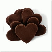 Heartfelt Brown Felt Love - 200pc 1" Stiff Hearts for Crafts & Decor