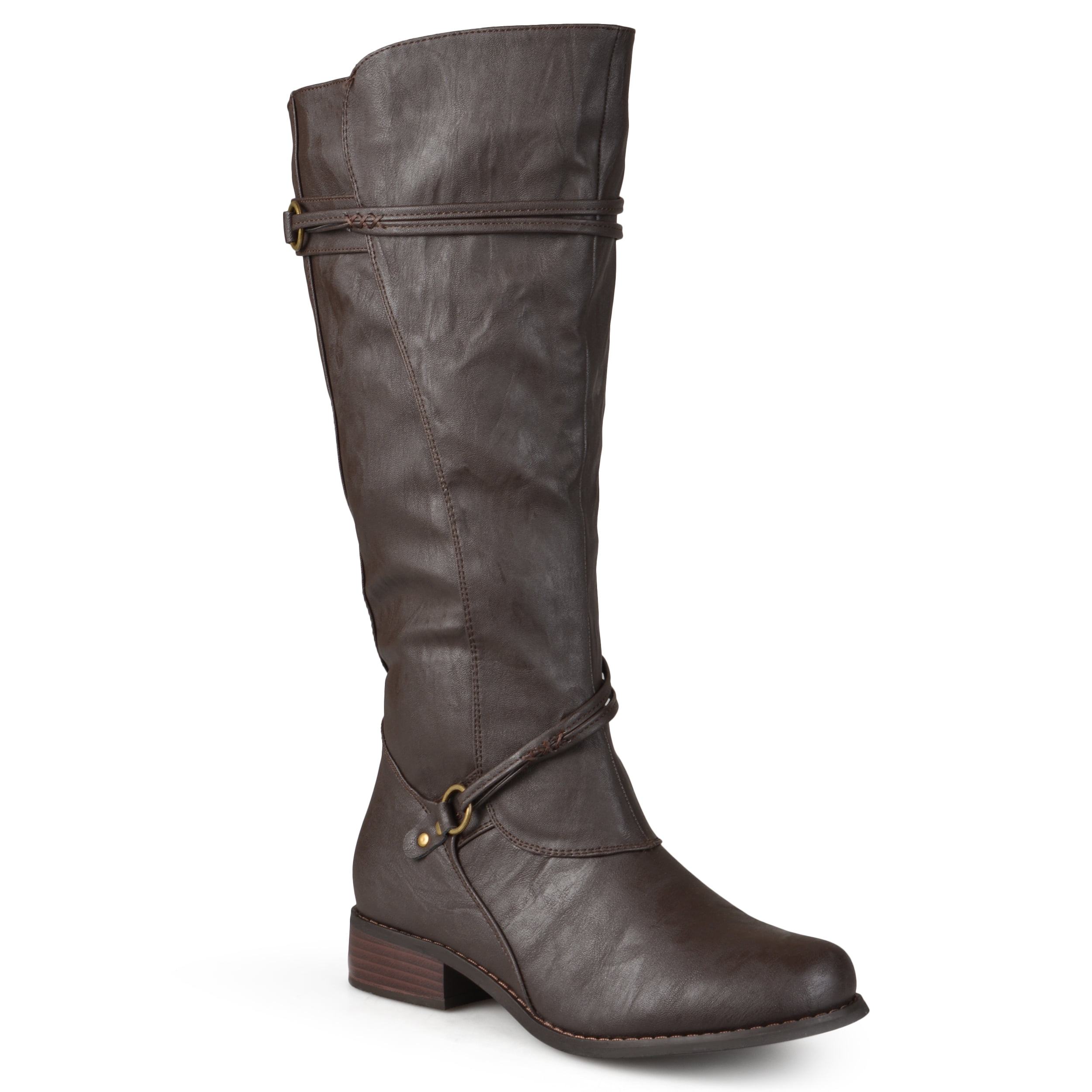 ASO-SLING Womens Knee High Heel Slouchy Boots Side Zipper Winter Flat Casual Dress Boot Riding Boots