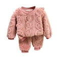 thumbnail image 3 of Toddler Pajamas for Boys Pink Fuzzy Pjs Soft Warm Girls Winter Pjs Boys Pjs Size 12-18 Months, 3 of 7