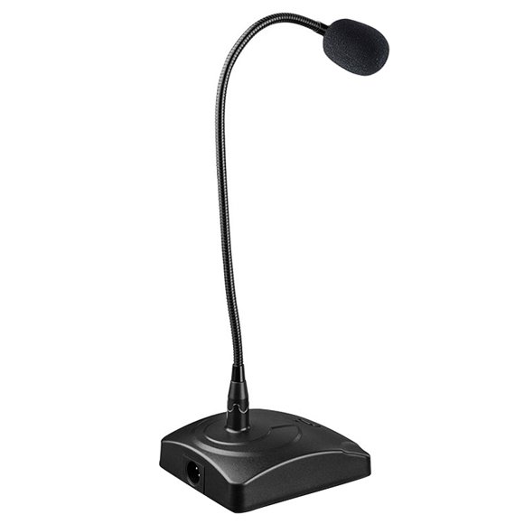 QR-501 Wired Conference Microphone, Office Meeting Gooseneck Recording Microphone Condenser Microphone,1* conference microphone 1* audio cable 1* windproof sponge cover,Black