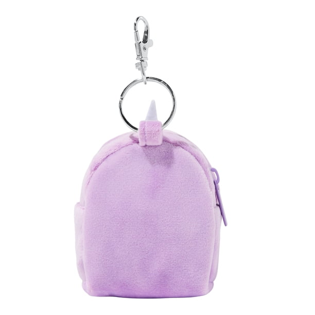 Claire's Back to School Purple Unicorn Mini Backpack Keychain