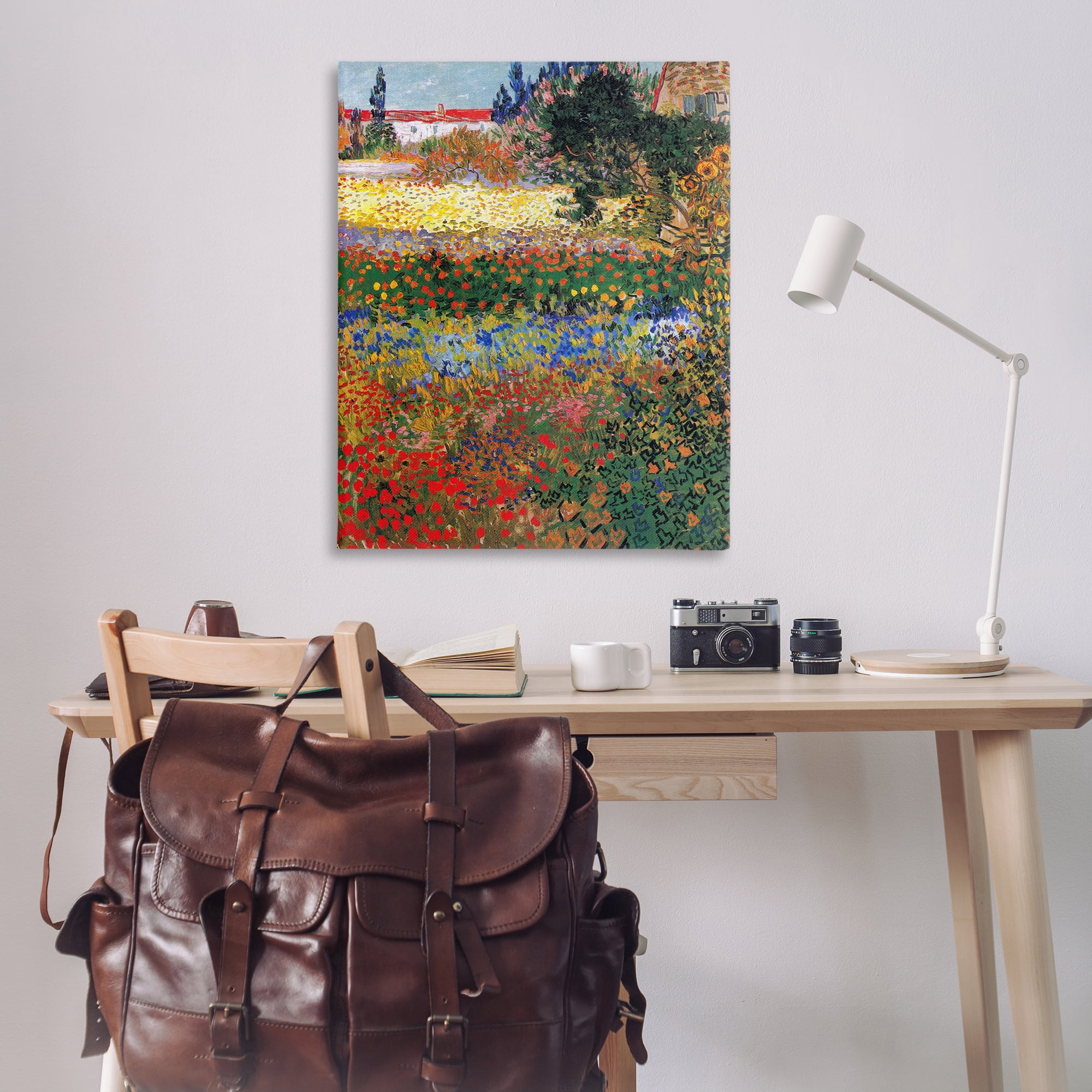 Stupell Industries Van Gogh Flower Garden Landscape & Nature Painting Wrapped Canvas Art Print Wall Art, 36 x 48