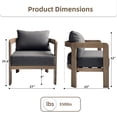 thumbnail image 6 of COMLAX FIELD Outdoor Furniture Set, 2-Piece Metal Modern Patio Armchairs with Thick Cushions, Outdoor Conversation Set Balcony Chairs, 6 of 7