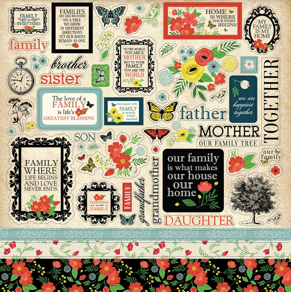  Our Family Cardstock Stickers 12 X12 Walmart Walmart