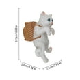 thumbnail image 2 of Cat Sculpture Flower Pot Hugger Figurines The Climbing Cat Tree Hugger Outdoor Decor Polyresin Garden Gifts Animal Hugger, 2 of 5