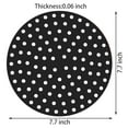 thumbnail image 3 of Gustave 2Pcs Round Air Fryer Silicone Mats Non Stick Easy Clean Airfryer Silicone Liner Baking Tray Heat Resistant Air Fryer Pads Oven Accessories "Black & Red", 3 of 11