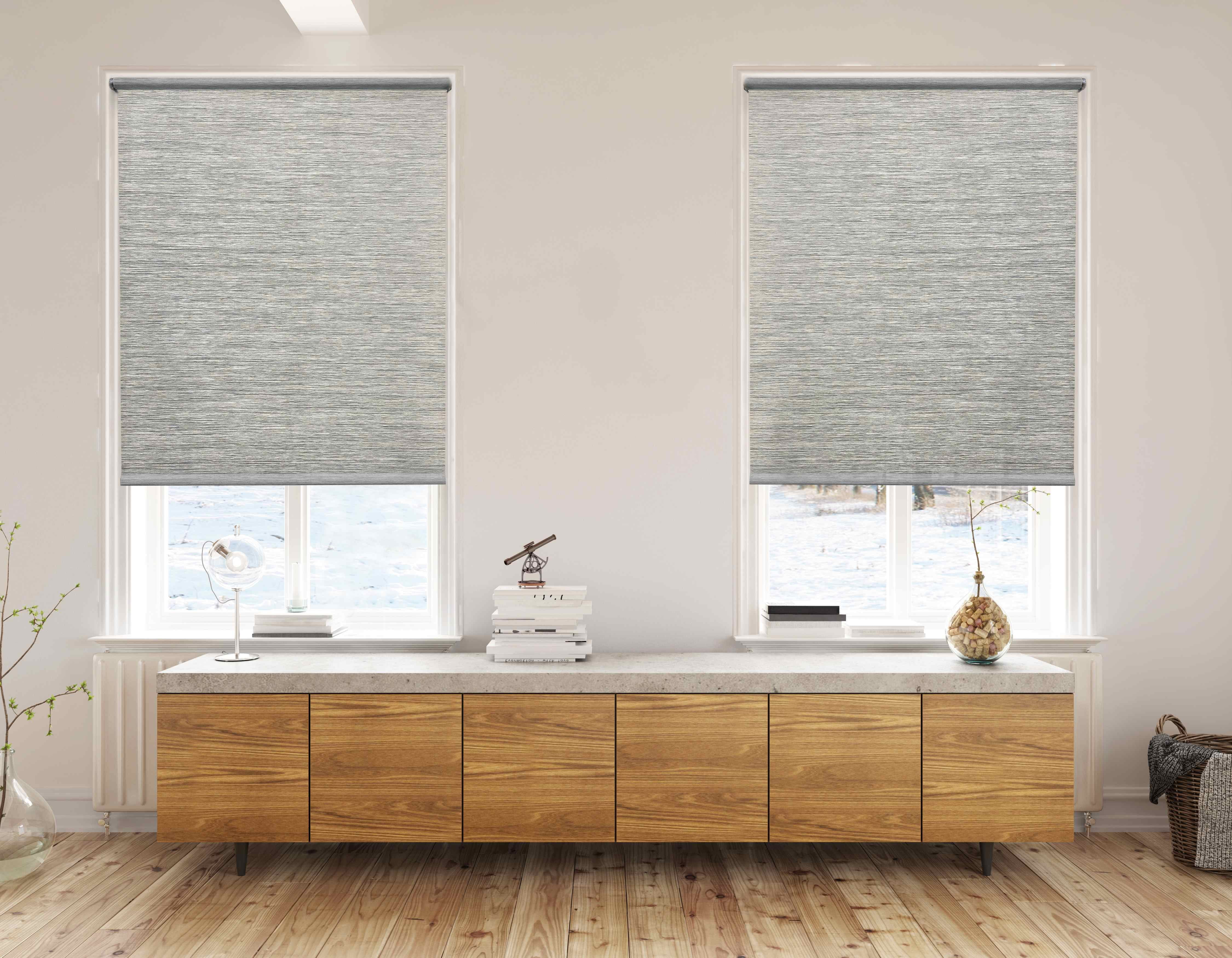 Lumi Cordless Natural Fabric Roller Shades Light Filtering (4 Colors) 37 W x 72 H Inches - Taupe