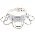 thumbnail image 1 of kurtrusly Collier Ajustable Ras-de-Cou Chaîne Multicouche Pendentif Ras-de-Cou en Cuir PU Fille Femme Punk O Ring Collier, 1 of 7