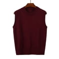 thumbnail image 4 of Spring Knit Sleeveless Sweater Vest for Women Solid Color Round Neck Layering Top Autumn Casual Wear Crew Neck XXXL, 4 of 4