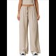 thumbnail image 1 of Pantalones Deportivos Casuales Holgados de Pierna para Mujer, Rectos, de Tiro Bajo, con Bolsillos con Cordón Elástico Albaricoque L, 1 of 9