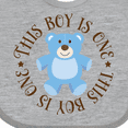 thumbnail image 4 of Inktastic 1st Birthday Boys Teddy Bear Boys Baby Bib, 4 of 4