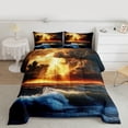 thumbnail image 2 of Homewish Teens Adults Natural Disaster Lightning 3 Pieces Queen Comforter Set,Ocean Sea Theme Ultra Soft Bedding Sets,Abstract Gradient Bedding Comforter Set Breathable,Lightweight Room Decor, 2 of 8