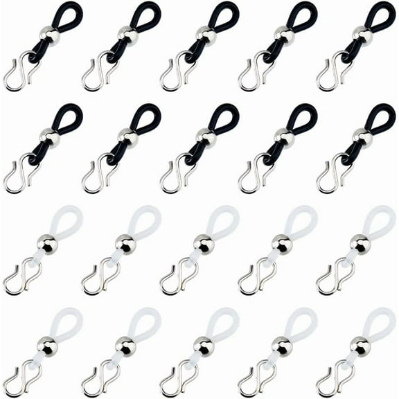 20Pcs Jeans Keep Zipper 2 Color Zipper Holder Upper Pant Zipper Keeper Jeans Zipper and Button Hook