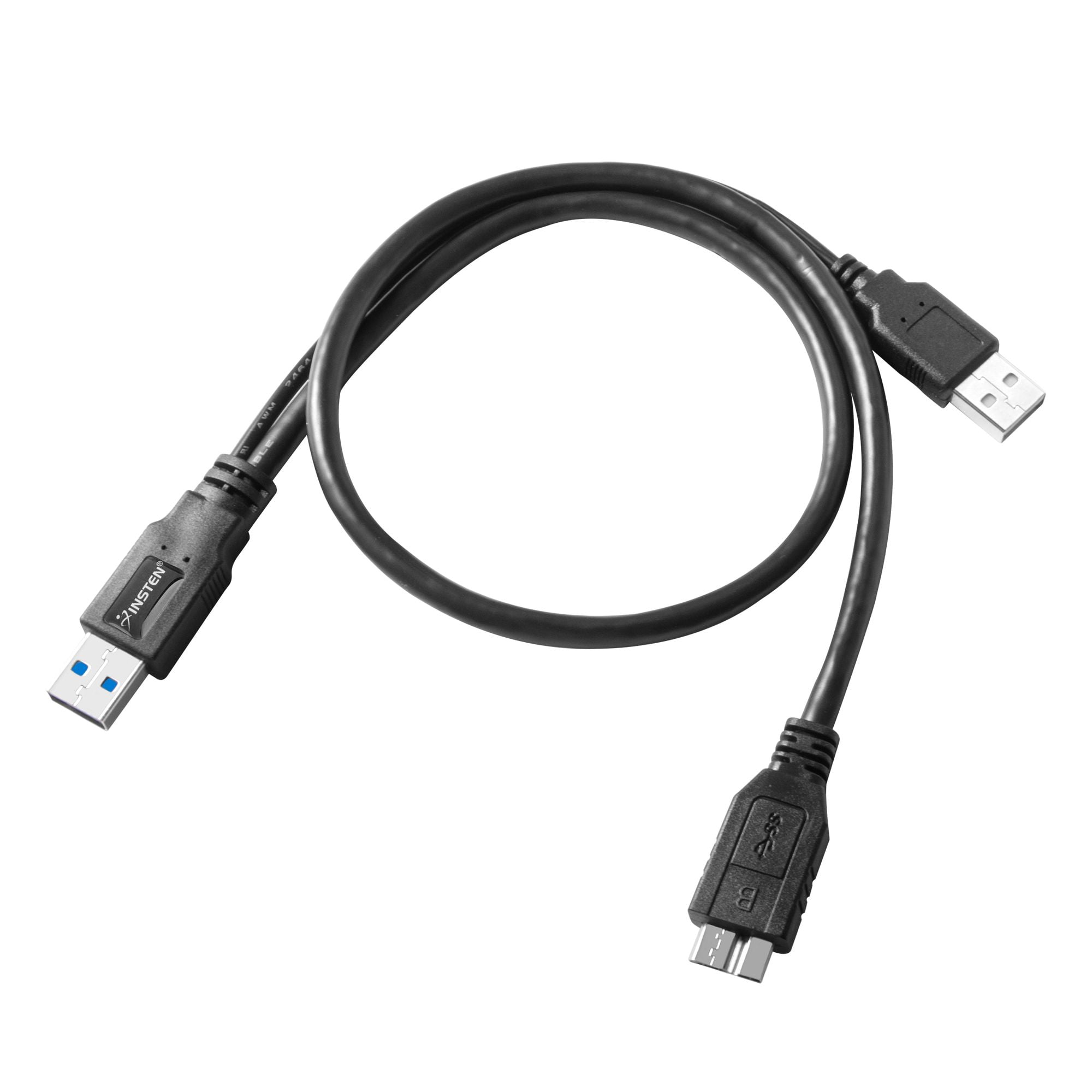 Insten USB A to Micro B USB 3.0 Y Cable, Black Walmart Canada