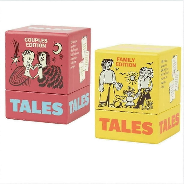 TALES 150 Conversation Cards, Family Edition, Perfect for Family Games for Adults, Teens, and Kids, Gifts, Holidays, and Gatherings