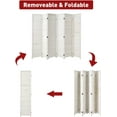thumbnail image 5 of YODOLLA 6 Panel Wood Room Divider, 5.6 Ft Tall Folding Privacy Screen Room Divider, Freestanding Partition Wall Dividers for Office,White, 5 of 7