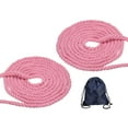 thumbnail image 1 of Unique Bargains 1/2'x16' Natural Twisted Cotton Rope 3 Strand Soft Craft Rope with Drawstring Bag Pink 2 Pack, 1 of 6