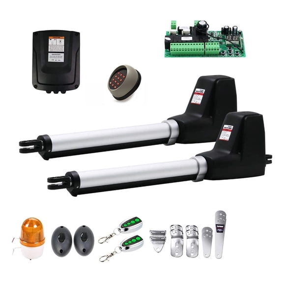 Heavy Duty Dual Wing Electric Swing Gate Opener Kit Auto Dual Gate Motor Complete Hardware Kit For Swing, Driveway, Fence ,Long Lasting