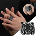 thumbnail image 1 of HomeKingdee Men's Vintage Open Adjustable Animal Ring - Removable Size Alloy Jewelry for Travel Wedding Gifts, 1 of 5