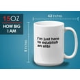 thumbnail image 6 of Funny Jokes Coffee Mug 15 Oz White - I'm just here to establish an - Witty Sarcastic Joke Comedy Sarcastic Humor Inappropriate Pun Laugh for Men Women Friend, 6 of 7
