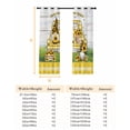 thumbnail image 6 of Yellow Sunflower Blackout Curtains for Bedroom, Gnomes Truck Plaid Farmhouse Wooden Thermal Insulated Kitchen Drapes with Grommets, Light Blocking Window Treatment, 2 Panels 52" x 54", 6 of 7