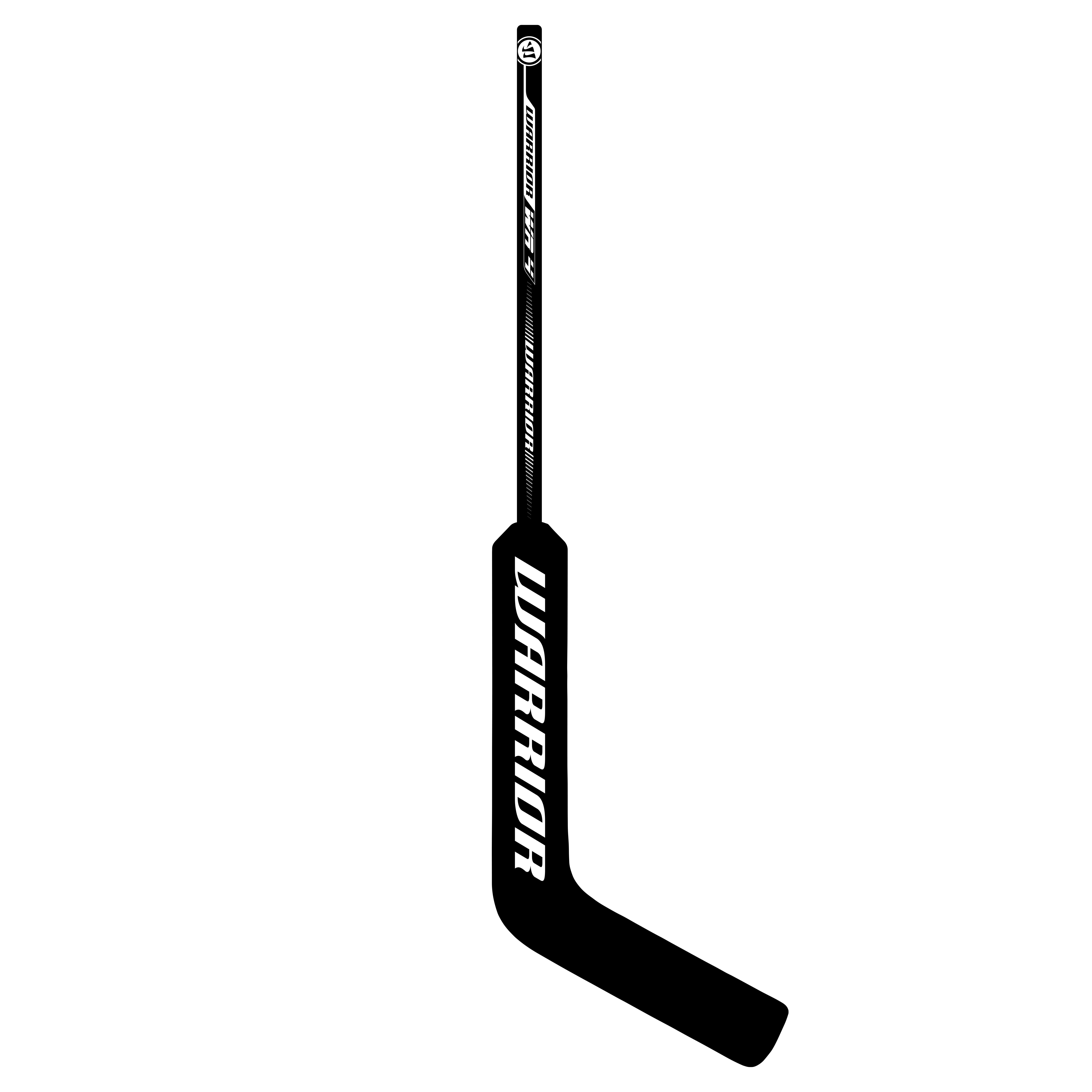 Warrior 45″ Youth Street Hockey Goalie Stick, Plastic Shaft – Black Paddle