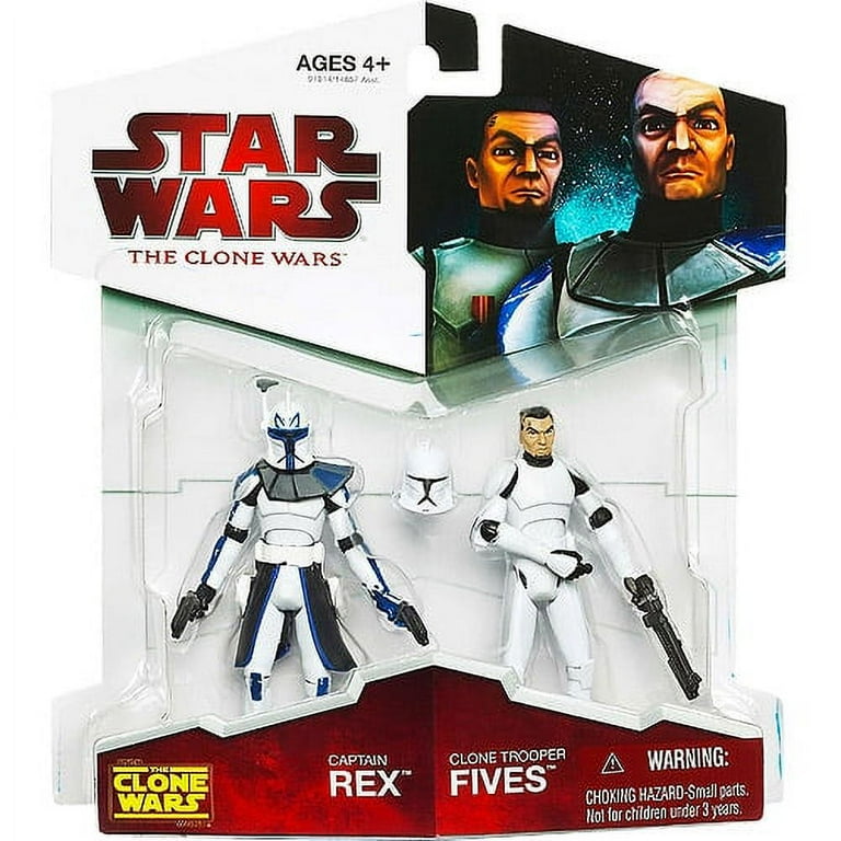 Star Wars Clone Wars 2009 Captain Rex & Clone Trooper Fives Action