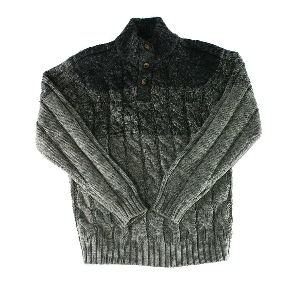 henley knit sweater