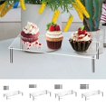 thumbnail image 2 of 1 Set Birthday Cake Stand Transparent Rectangular Multipurpose Acrylic Cake Cupcake Display Stand Holder Party Supplies, 2 of 12