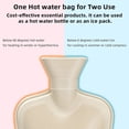 thumbnail image 4 of Bolsa de agua caliente con funda suave de oso para aliviar el dolor de hombros, terapia de frío y calor (1 l, gris oscuro), 4 of 5